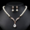 Rhinestone Necklace and Drop Earring Set in Multiple Color Styles - Image 15