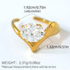 Statement Stainless Steel Delicate Shiny Cubic Zirconia Ring For Women Gold Pvd Plated Finger Jewelry Gift - Image 7