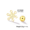Stainless Steel Snowflake Brooch Pin in Gold-Tone or Silver-Tone - Image 8