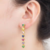 Love Heart Long Tassel Earrings Korean Temperament Women Party Jewelry Birthday Gifts - Image 3