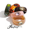 63mm Resin Acrylic Crystal Thick Bracelet Bangle Autumn Winter Style Statement Wrist Jewelry - Image 1
