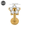 1/5PCS Implant Titanium Different Size Flower Zirconia Labret 16G Internal Threaded Cartilage Helix Lobe Earring Piercing - Image 11