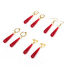 Anime Frieren: Beyond Journey's End Red Earrings Frieren At The Funeral Frieren stud Earrings Pendant Frieren Elf Cosplay Gift - Image 2
