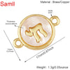 2pcs/lot Hebrew Life Love Star Colorful Shell Charm Pendant, Gold Plated Jewelry Necklace Bracelet Accessories - Image 17