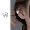 Exaggerated Hollow Flower Ear Bone Clip Non-Pierced Earring Silver Color Ear Cuff for Women Girls Aesthetic Jewelry 1pc - Image 8