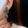 Rhinestone Bluey Crystal Clip Earrings for Womens Medieval Vintage Peisonality Sparkle Charms Earring Jewelry - Image 9