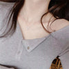 Kpop Crystal Hollow Love Pendant Necklace Romantic Zircon Simple Necklace For Women Jewelry Accessories - Image 6