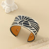 1 set of C-shaped stainless steel gold-plated silver open metal hollow decoration women's bracelet - Image 6