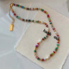 Colorful Beaded Necklace or Bracelet with Pearl Look Accents - Image 5
