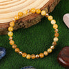 1 PC Citrine Stone Bracelet Unisex Handmade Jewelry 6mm - Image 4