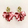 Gold Color Metal Leaf Acrylic Petal Flower Drop Earrings For Women Rose Pink Blue Orange Green Colors - Image 17
