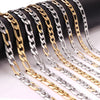 6/8/10MM Men's Figaro NK Chain Necklace Stainless Steel Gold Color Mixed Silver Color Curb Link For Women Jewelry Gift - Image 1