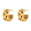 Cool Thick Chunky Watchband Small Hoop Earrings Gold Silver Color Metal Stainless Steel Earrings For Woman - Image 9