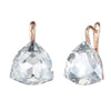Light Grey Stone Earrings For Women Rose Gold Color Big Zircon Jewelry Accessories - Image 5
