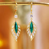 Retro Black Hollow Crystal Leaf Drop Dangle Earrings for Women Personality Design Korean Earrings Party Jewelry Gift - Image 7