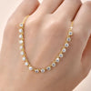 Bubble-Style Clear Stone Necklace with 3 mm Accents and 45 cm to 50 cm Chain - Image 4