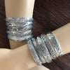 Retro Cuff Bracelets Tibetan Silver Metal Carving Fish Elephant Flower Bangles Vintage Gypsy Jewelry Female Gifts - Image 3