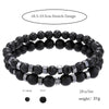 Two-Piece Beaded Bracelet Set in Black or White - Image 5