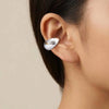 No Piercing Ear Cuff Set Silver-Gold Mixed Color Chunky Fluid Wave Clip On Earrings Stackable Jewelry Women - Image 3