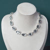Color Shiny Glass Crystal Inlaid Short Necklace Ladies Party Simple Ball Charms Crystal Lock Bone Chain Jewelry - Image 12