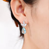 Women's Dangle Earrings with Blue Water Drop Cubic Zirconia Wedding Party Accessories Fancy Birthday Gift Jewelry - Image 6