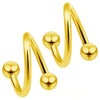 2pc/set Steel Spiral Twisted Lip Ring Nose Rings 16 Gauge Ear Cartilage Helix Piercing Body Accessories Jewelry Gift - Image 12