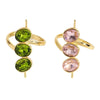 Green Zirconia Open Ring for Women Crystak Bead Shaped Geometric Adjustable Ring Party Jewelry Gifts - Image 6