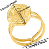1/2pcs Mix Silver/Gold Color Oval Flower Sun Ring Stainless Steel Rings For Women Men Accessories Round Blank Cobochons Settings - Image 46