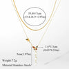 316L Stainless Steel Geometric Pendant Necklace with Colorful Crystal Accents - Image 33