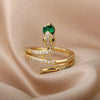 316L Gold Plated Stainless Steel Snake Rings For Women Men Open Adjustable Ring Vintage Gothic Aesthetic Jewelry - Image 25