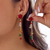 Creative Christmas Snowman Drop Earrings For Women Cute Enamel Gingerbread Man Candy Cane Dangle Earring Year Jewelry Gift - Image 21