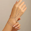 Minimalist Beaded Finger Ring Link Bracelet for Women Gold Silver Color Thin Chain Adjustable Stackable Bracelet Jewelry Gift - Image 7