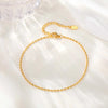 Minimalist Rugby Bead Chain Anklet,Women's Stainless Steel Gold Color Anklets,Dainty Summer Jewellery Gifts - Image 4