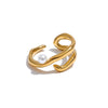 Stylish Unique Stainless Steel Pearls Geometric Open Chic Ring for Women Jewelry - Image 8