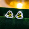 Cute Female Black/Green/Red/White/Blue Small Heart Stud Earrings Vintage Wedding Jewelry For Women - Image 10