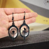 Gothic Style Black Fairy Angel Dandelion Glass Earrings For Women Punk Halloween Jewelry Gifts - Image 2