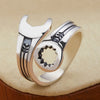 Silver Wrench Adjustable Rings For Women Men Jewelry Accessories Items Everything - Image 1