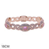 Iced Out Colorful Eye Infinity Link Bracelet for Men Rose Gold Color Cubic Zirconia Cuban Chain Hip Hop Jewelry - Image 8