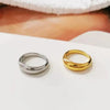 Stainless Steel Jewelry Court Shape Plain Ring Simple Commute Style Chunky Dome Rings For Women Size 6 7 8 9 - Image 8