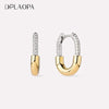 Dplaopa Silver Split Plating CZ Zircon Hoop Piercing Huggies Women Party Rock Punk Jewelry - Image 1