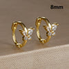 2PCS Simple Mini Butterfly Huggie Hoop Earrings 6MM 8MM Small Colorful Zircon Cartilage Earring Ear Bone Nail Piercing Jewelry - Image 15