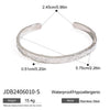 Textured Stainless Steel Open Cuff Bangle in Gold-Tone or Silver-Tone - Image 7