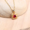 Red Zircon Silver Gold Color Jewelry Sets Bridal Wedding Earrings Rings Pendant Necklace Stone Bracelets Set For Women - Image 5