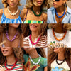 Colorful Resin Bead Choker Necklace with Large Round Beads - Image 1