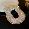 Fyuan Colorful Crystal Chokers Necklaces for Women Multilayer Gold Color Chain Rhinestone Necklaces Statements Jewelry - Image 1
