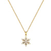 Stainless Steel Winter Snowflakes White Crystal Pendant Necklace For Women Collarbone Chain Jewelry HolidayGift - Image 6