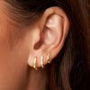 3 Pairs Stainless Steel Crystal Zirconia Hoop Earrings for Women Simple Gold Plated Circle Punk Earrings Piercing Jewelry - Image 2