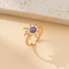 Retro Multi-colored Opal Micro-inlay Zircon Star Pendant Dangle Earrings Necklace Rings Bracelet Set for Women Jewelry Sets Gift - Image 8