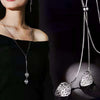 Vintage Geometric Crystal Necklace Pendant For Women Sweater Chain Long Necklace Girl Collar Jewelry - Image 1