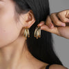 Stainless Steel Hoop Earrings for Women Girls White Brown Resin Gardenia Flower Dangle Earrings Design Jewelry Gifts - Image 8
